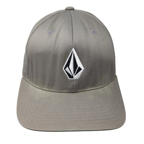 Volcom Stone Logo Fitted Hat Brown Medium Embroidered Flexfit 6 Panel - Picture 1 of 9